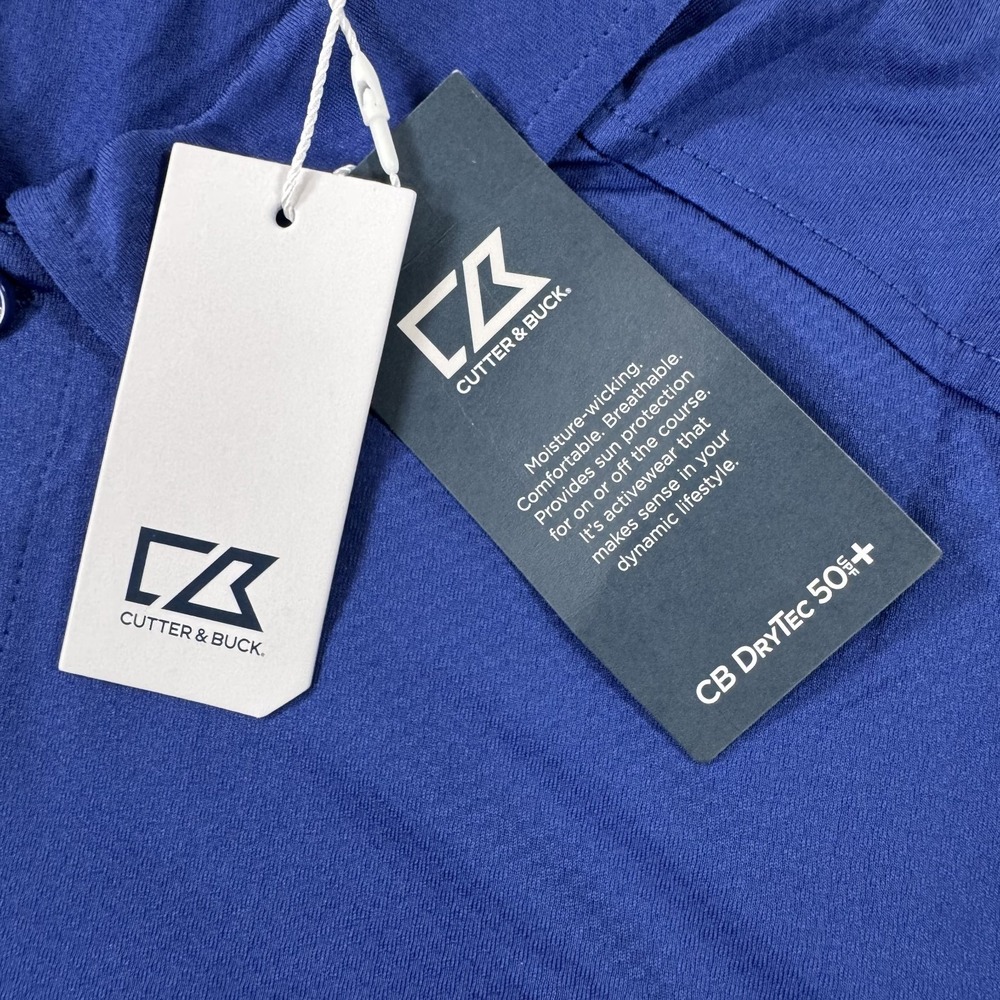 Cutter Buck The Players Shirt Mens‎ Small Blue PGA Tour Golf Polo Embroidered - Picture 3 of 9